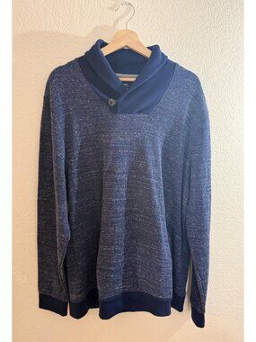 Old Navy Blue Shirt Sweater with Pouch Pocket Size XL